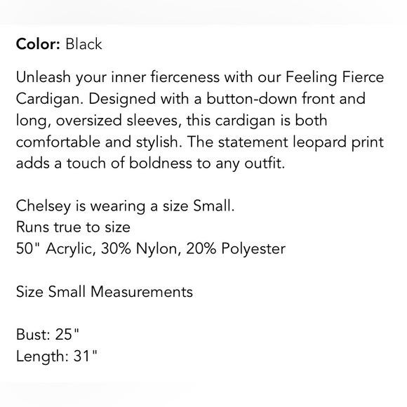 Feeling Fierce Cardigan - Picture 3 of 3